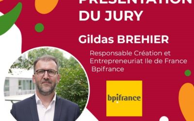 Le jury de la Finale – Gildas Brehier, Responsable Création et Entrepreneuriat Ile de France, chez Bpifrance